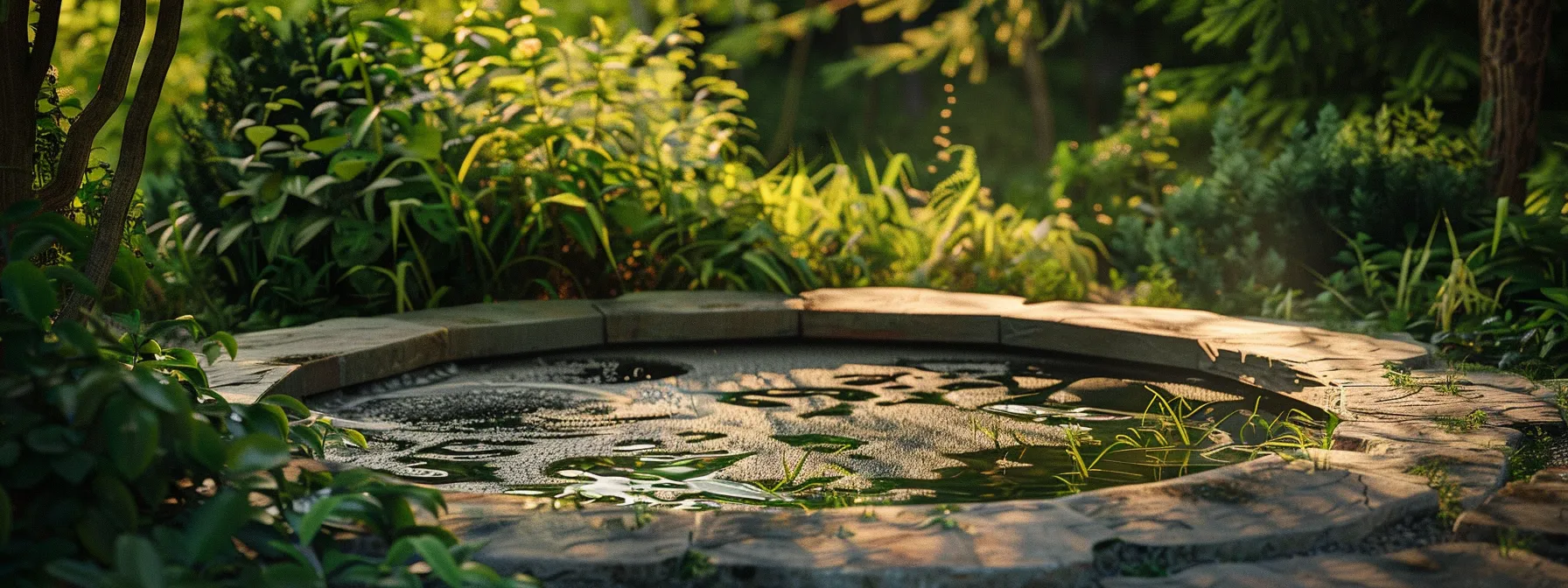 a sturdy concrete pad supporting a heavy hot tub, ensuring proper structural support for the weight.