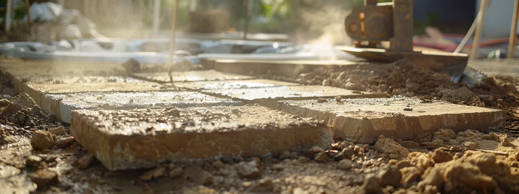 leveling a sturdy base of compacted pavers for a hot tub installation.